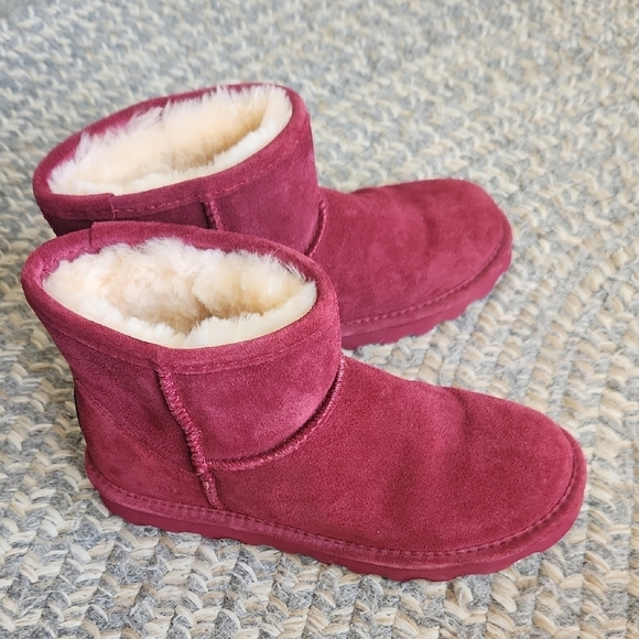 Bear Paw Women's Shorty Water Resistant Winter Boot Burgundy Size 7 - Picture 3 of 7